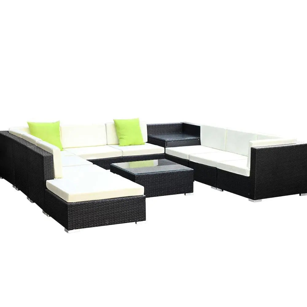 Gardeon 11PC Outdoor Furniture Sofa Set Wicker Garden Patio Lounge Main image