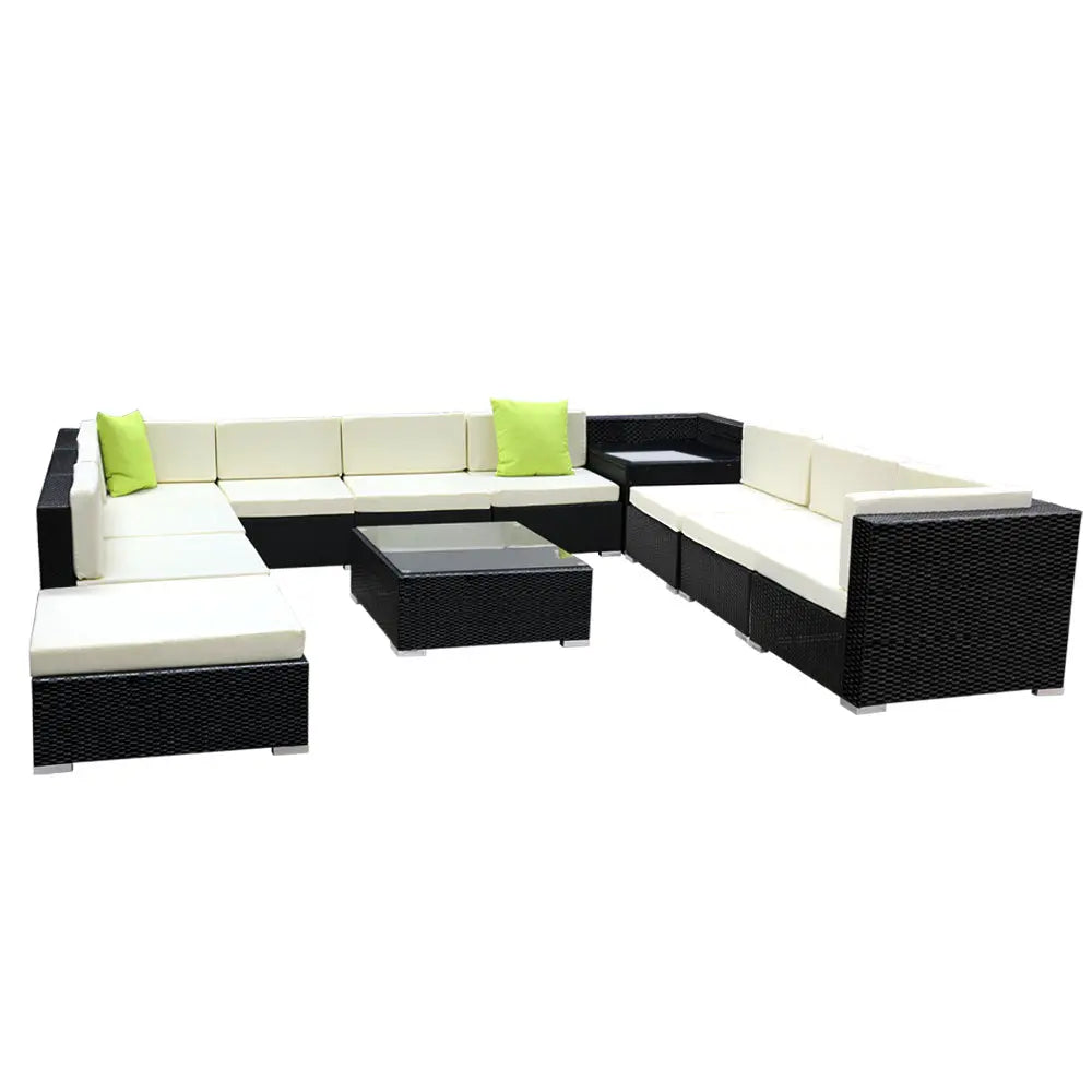 Gardeon 12PC Sofa Set with Storage Cover Outdoor Furniture Wicker Main image