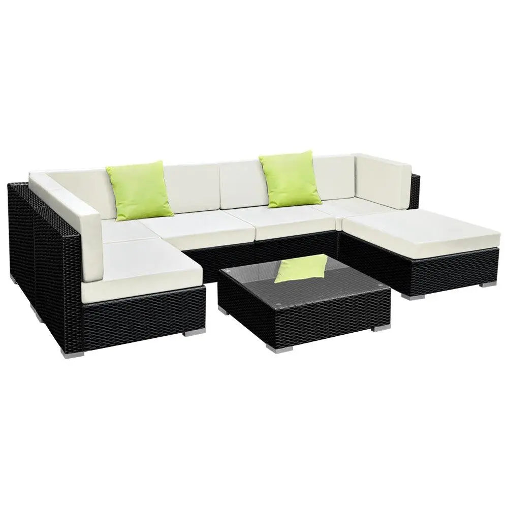 Gardeon 7PC Outdoor Furniture Sofa Set Wicker Garden Patio Pool Lounge Main image