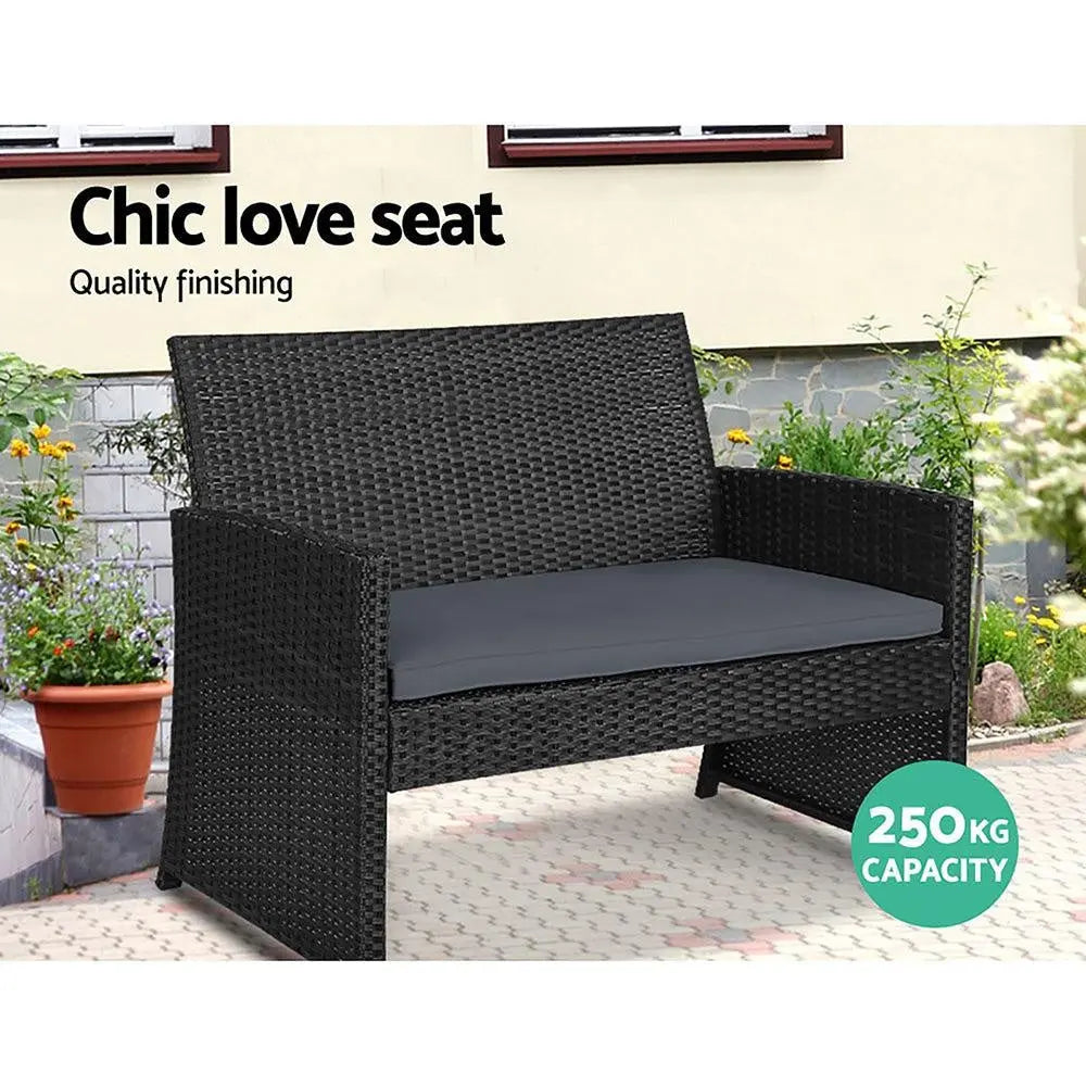 Gardeon Garden Furniture Outdoor Lounge Setting Wicker Sofa Set