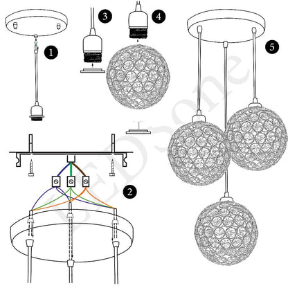 Decorative Glass Pendant Light UK ~1609
