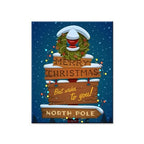 Watercolor Merry Christmas Art Poster