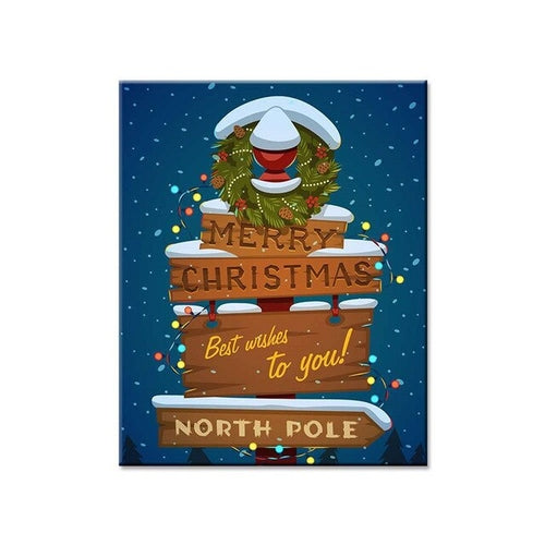 Watercolor Merry Christmas Art Poster