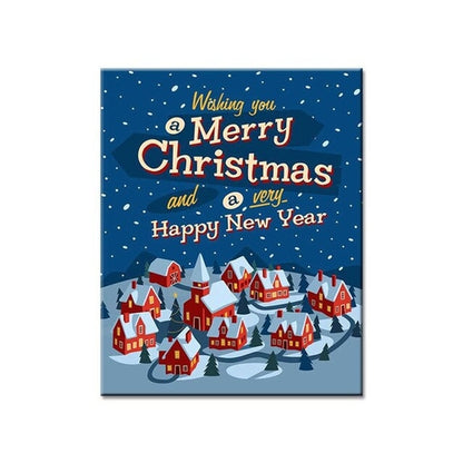 Watercolor Merry Christmas Art Poster