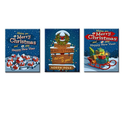 Watercolor Merry Christmas Art Poster