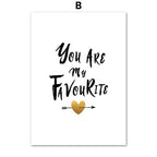 Golden Plant Palm Leaf Pineapple Quotes Wall Art