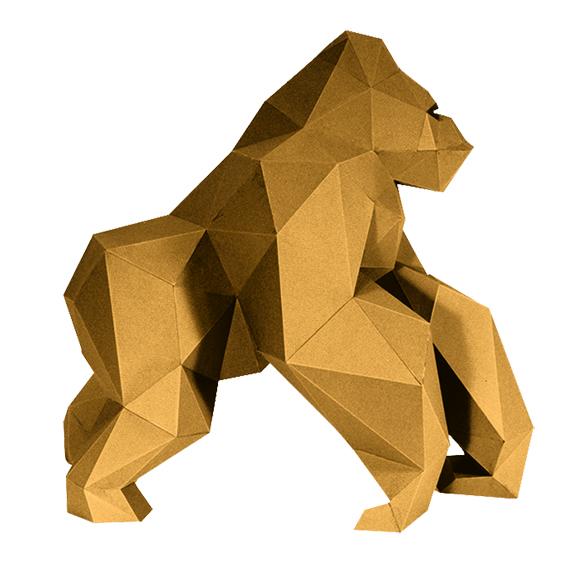 Gorilla 3D Model - Gold Limited Edition Secondary image