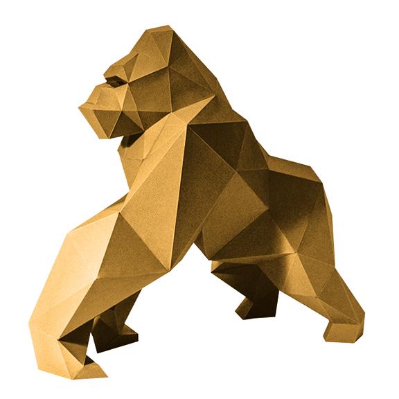 Gorilla 3D Model - Gold Limited Edition Main image