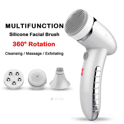 4 In 1 Electric Women Safe Wash Facial Cleansing Brush IPX6 USB Female