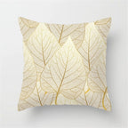 Gold Leaf Cushion Cover for Home Decor