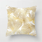 Gold Leaf Cushion Cover for Home Decor