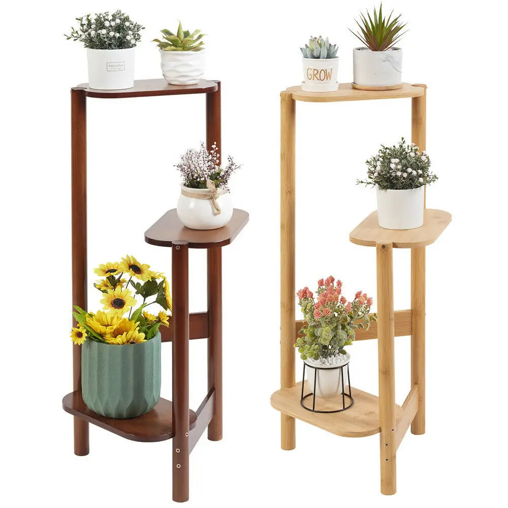 3-Tier Bamboo Plant Stands Indoor, Plant Stand Holder, Corner Plant Main image
