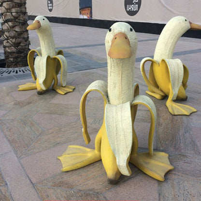 Banana Duck Art Statue, Garden Yard Outdoor Decor, Cute Funny