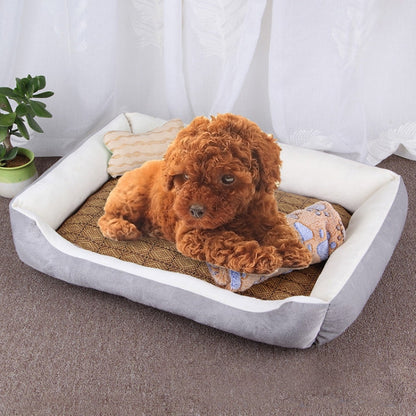 Dog Bone Pattern Big Soft Warm Kennel Pet Dog Cat Mat Blanket,with