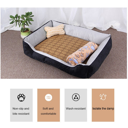 Dog Bone Pattern Big Soft Warm Kennel Pet Dog Cat Mat Blanket,with