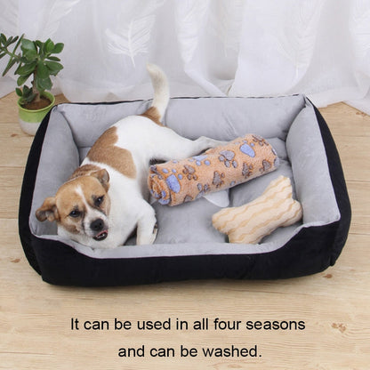 Dog Bone Pattern Big Soft Warm Kennel Pet Dog Cat Mat Blanket,with