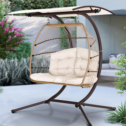 Gardeon Outdoor Furniture Lounge Hanging Swing Chair Egg Hammock Stand