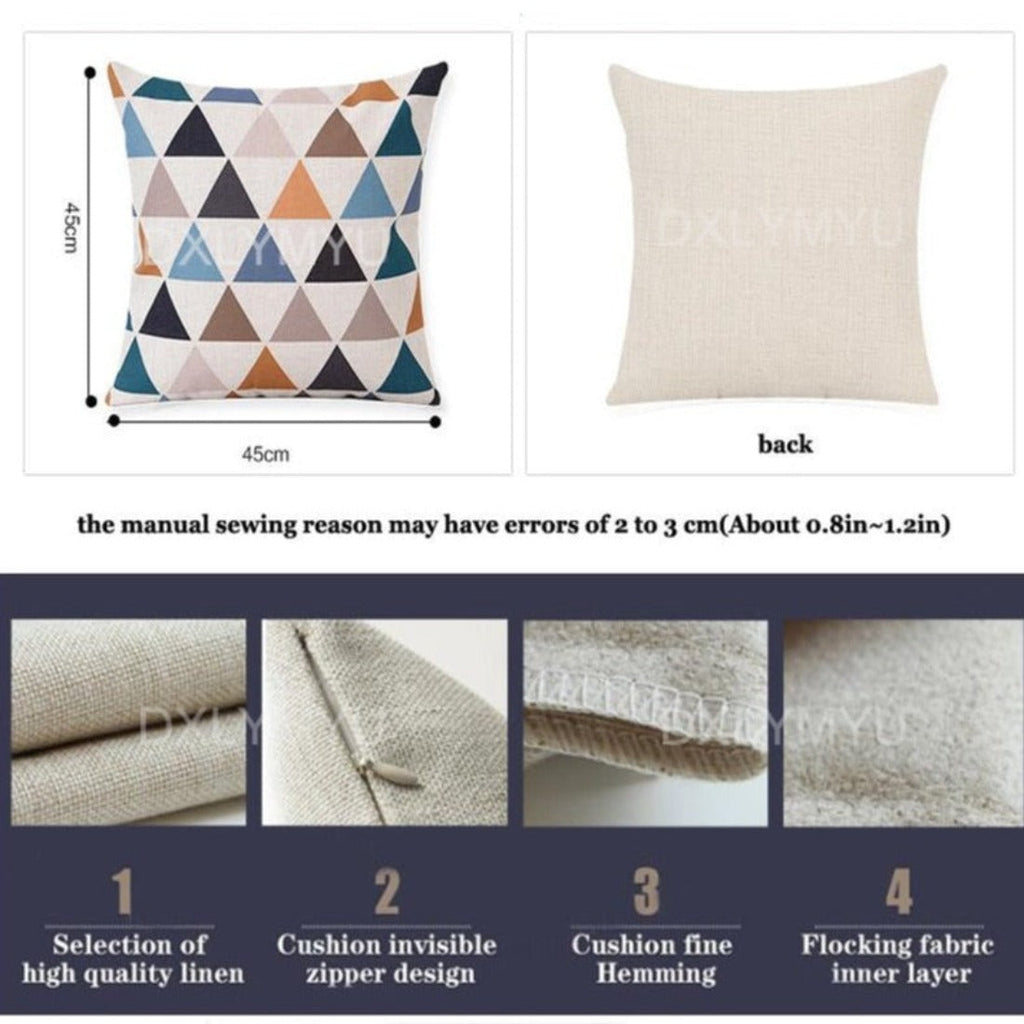 Abstract Black Gold Woman Face Print Cushion Cover