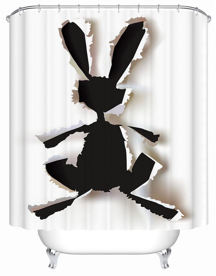 Rabbit Tear Up Shower Curtain Main image