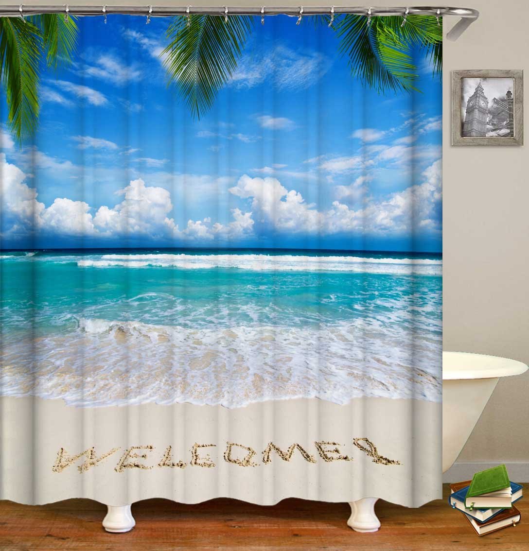 Welcome Beach Shower Curtain Main image