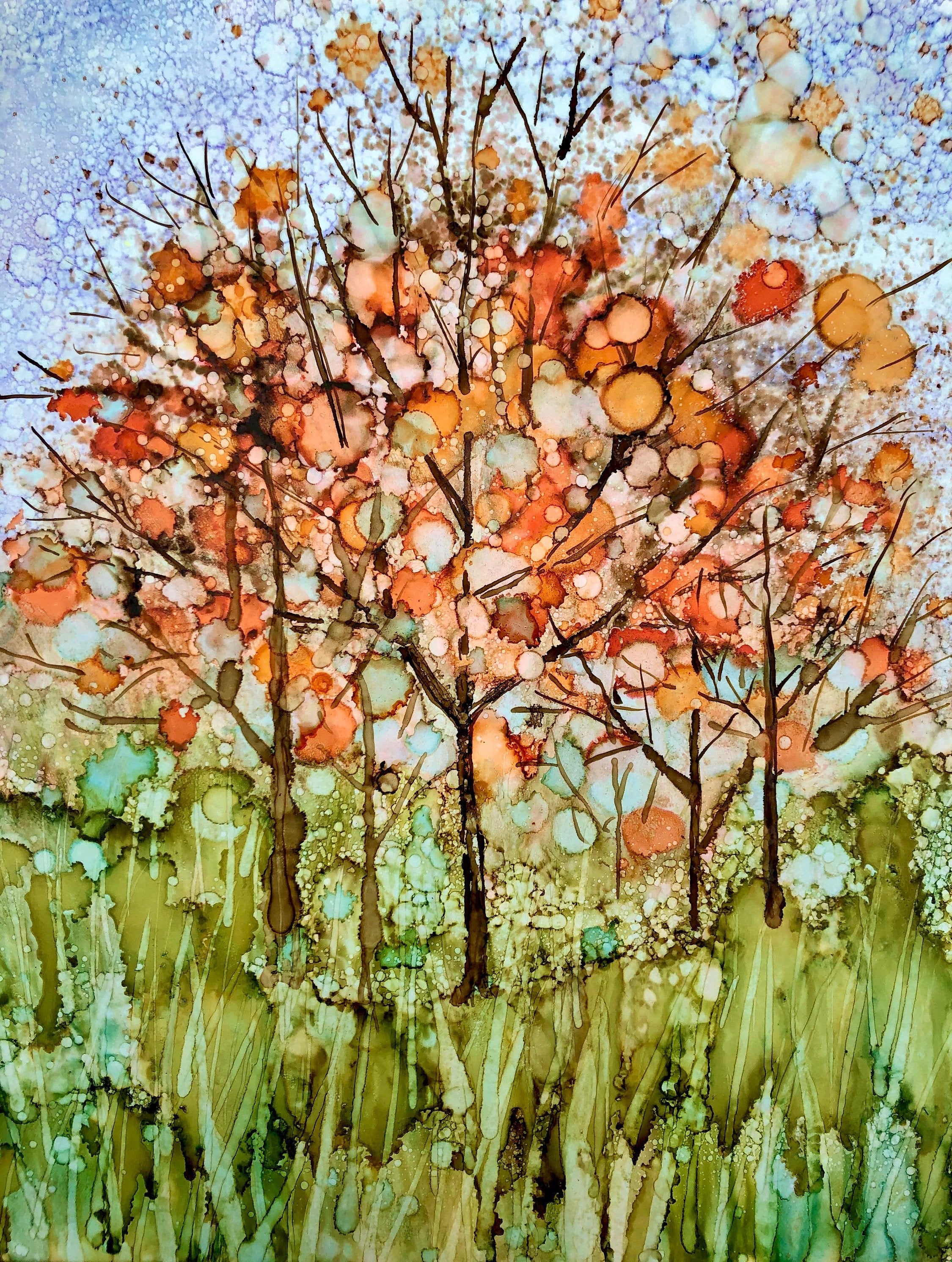 Happy Fall Trees : Greeting Card Main image