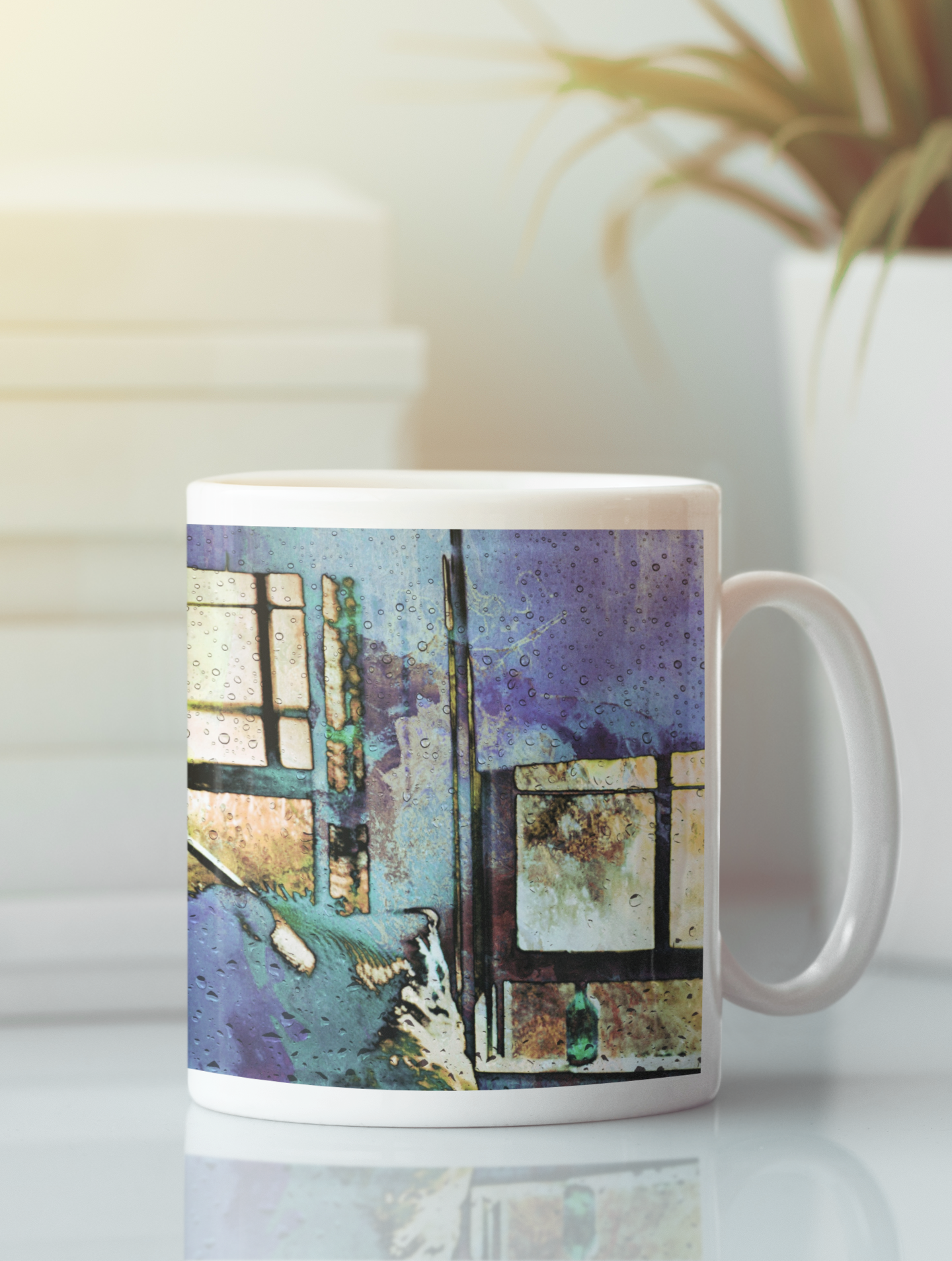 Hat and Glass Bottle Abstract Pop Art Coffee Mug Main image
