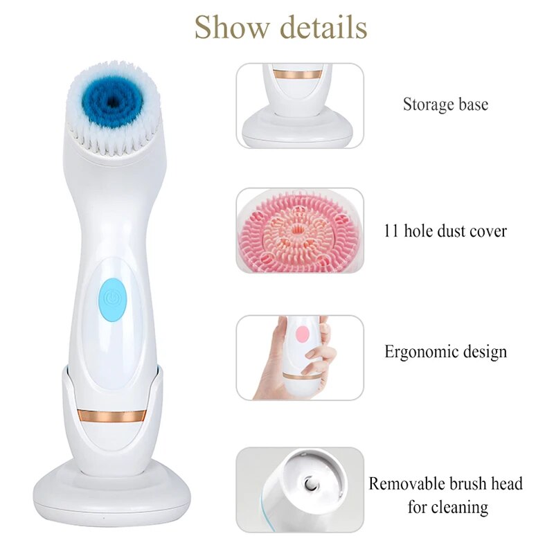 Cleansing Brush Sonic Face Rotating Cleansing Brush Facial Spa System