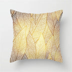 Gold Leaf Cushion Cover for Home Decor