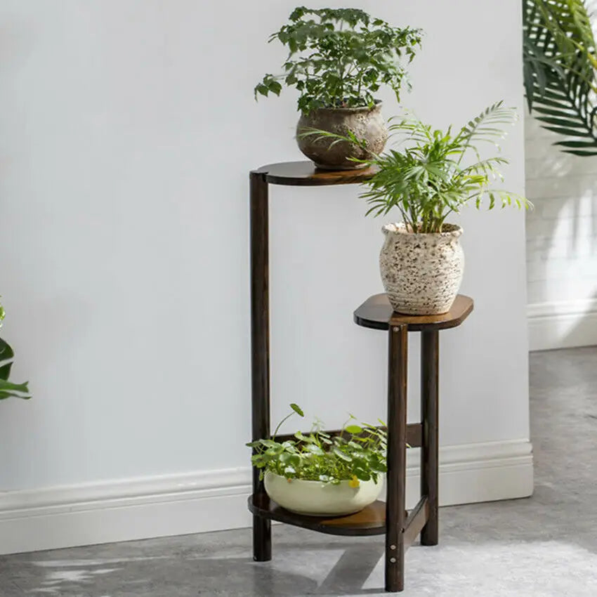 3-Tier Bamboo Plant Stands Indoor, Plant Stand Holder, Corner Plant Secondary image