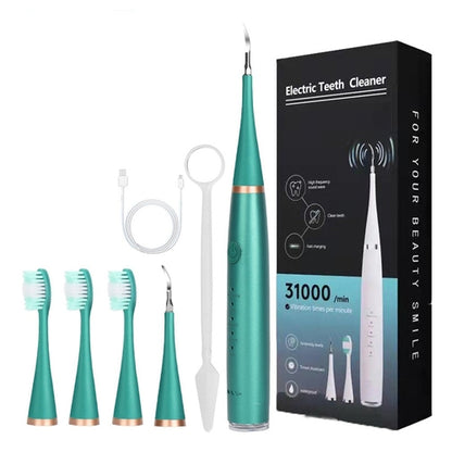 Electric Toothbrush Teeth Whiten Cleaning Tool Kit With 3 Brush Heads