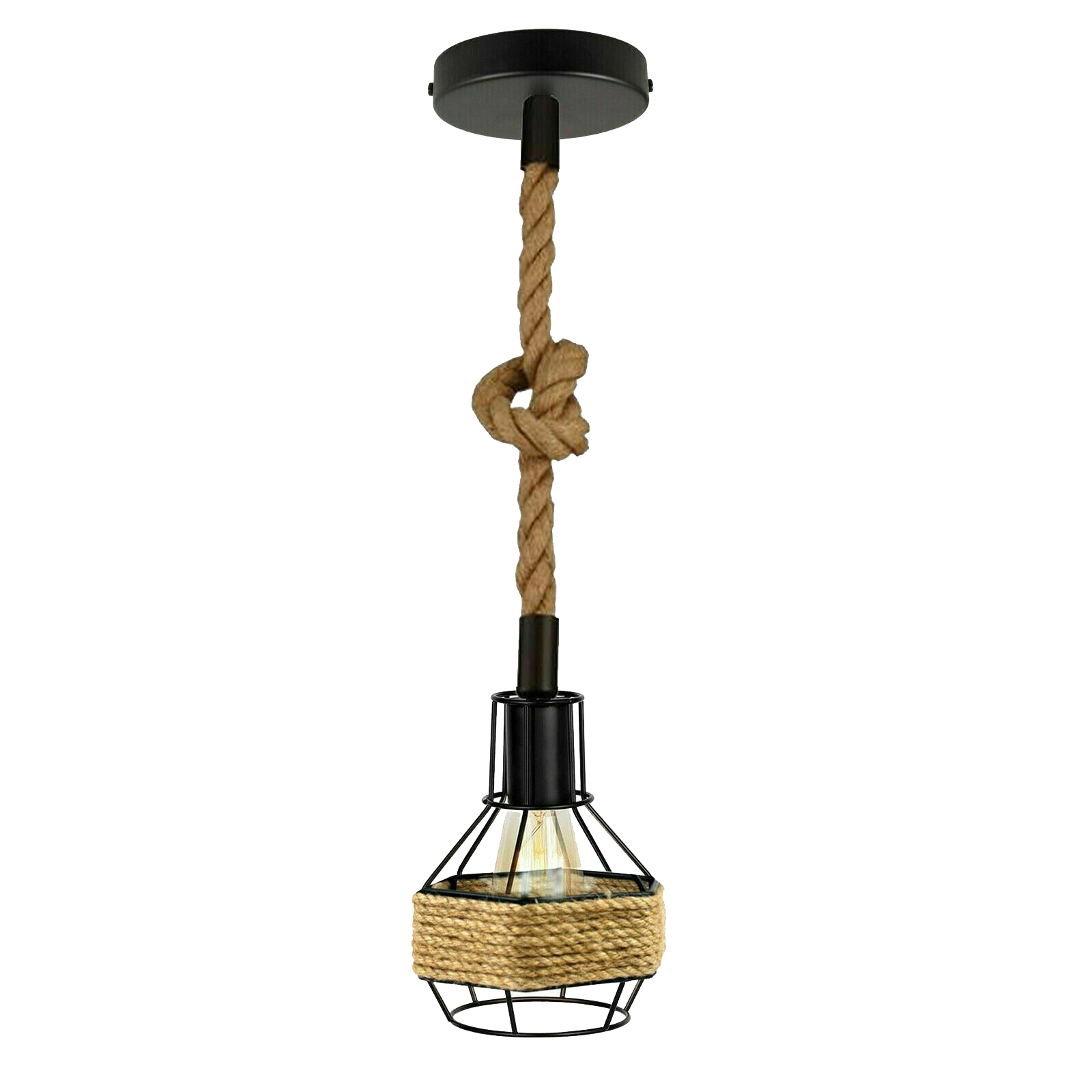 Retro Industrial Vintage Suspended Metal Shade Ceiling Pendant Main image