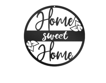 Home Sweet Home Floral - Metal Wall Art