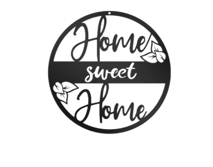 Home Sweet Home Floral - Metal Wall Art