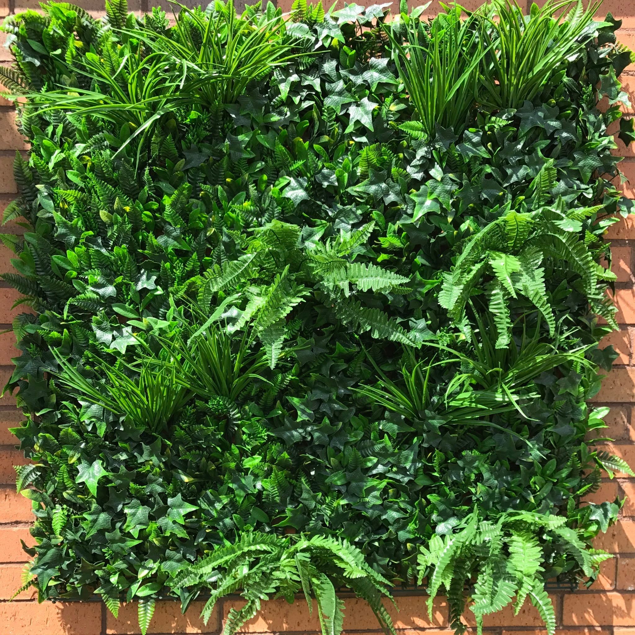 Artificial Instant Green Wall Hedge Panel Mixed Plants 100cm X 100cm Main image