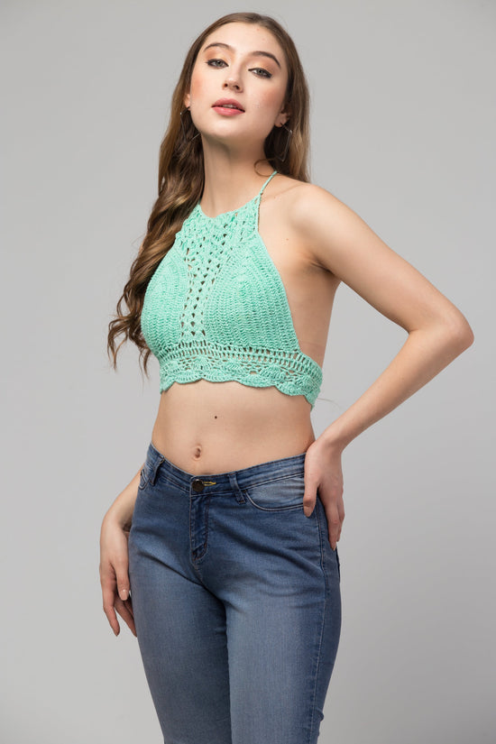 Caroline Crochet Crop Top-Bralette