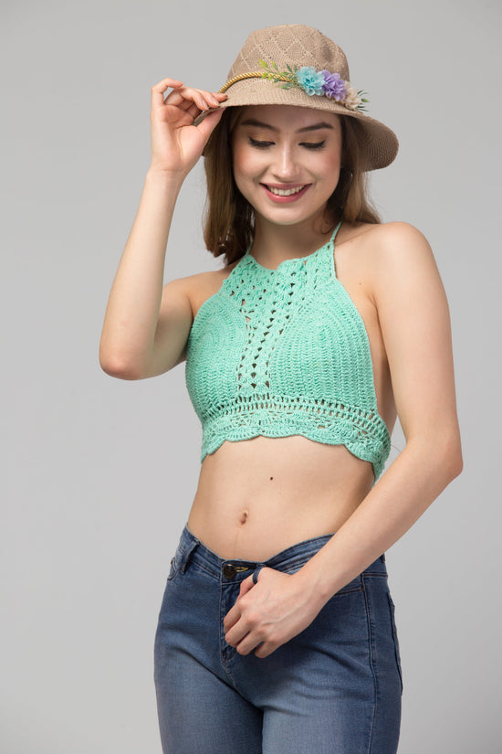 Caroline Crochet Crop Top-Bralette