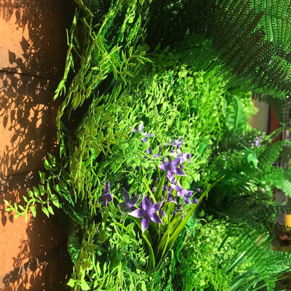 Flame Resistant Artificial Green Wall Hedge Panel 100 x 100cm