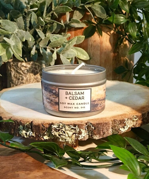 Balsam + Cedar Soy Wax Candle Secondary image
