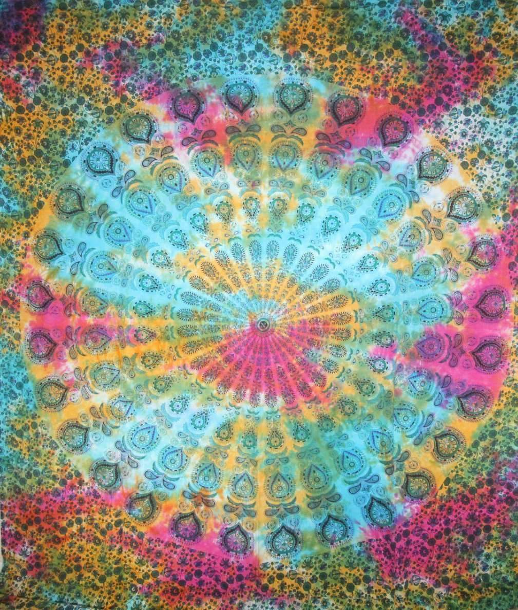 Peacock Feathers Mandala Tapestry Main image