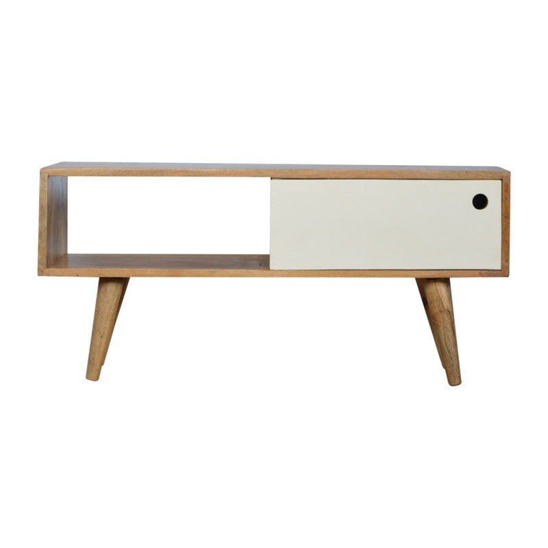 Media Unit with White Painted Sliding Door Main image