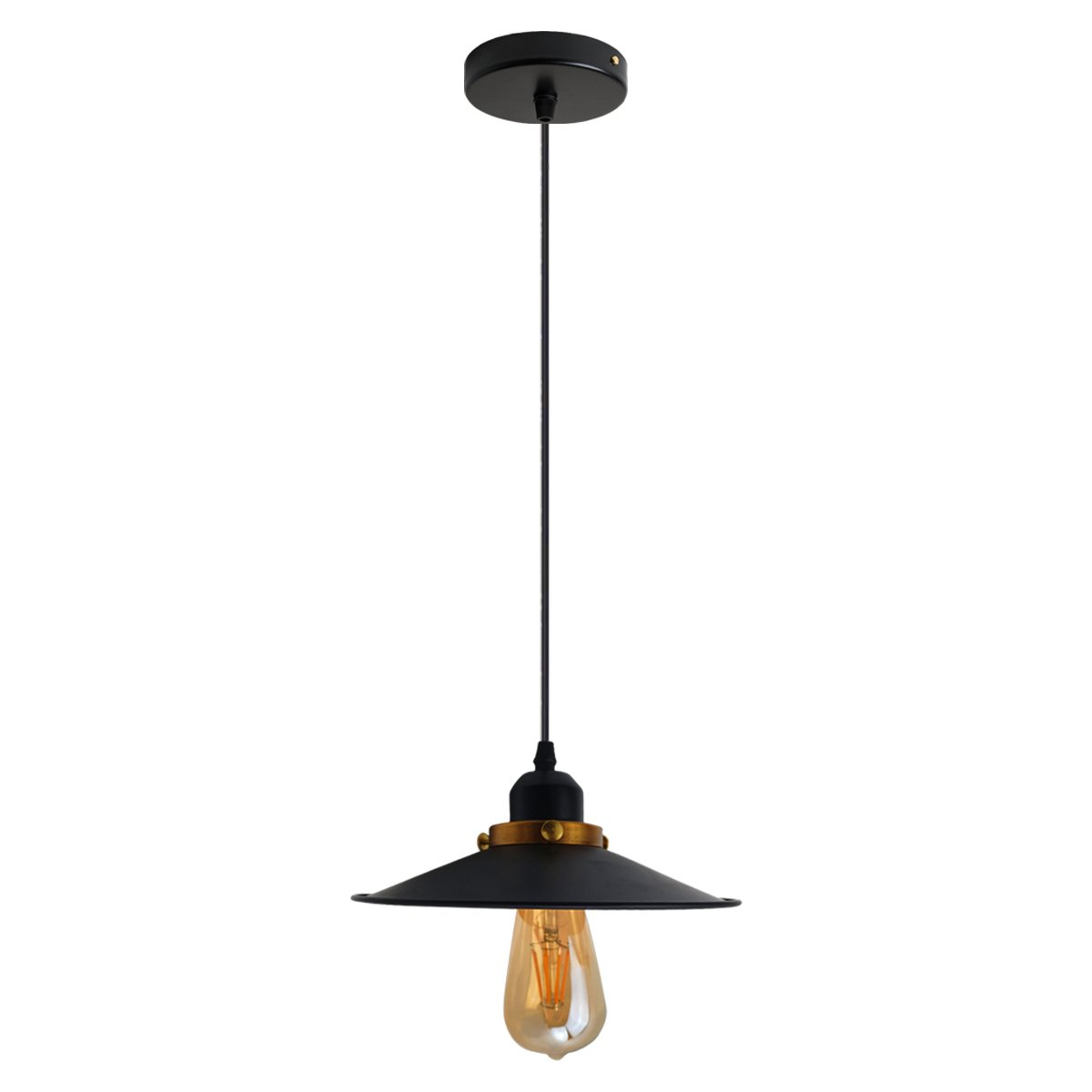 Adjustable Black Metal Ceiling Pendant Light Easy Fit ~2463 Main image