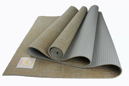 Jute Premium Eco Yoga Mat + Foot Massager (7.5cm x 17.5cm)