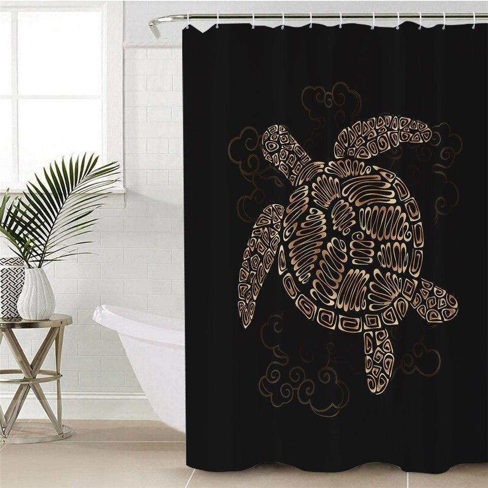 Golden Turtle Shower Curtain Main image