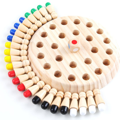 Kids Wooden Memory Match Stick Chess Fun Color Game Board Puzzles