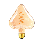 3 Pack LED Soft Light Heart E27 4W Filament Glass Retro Warm