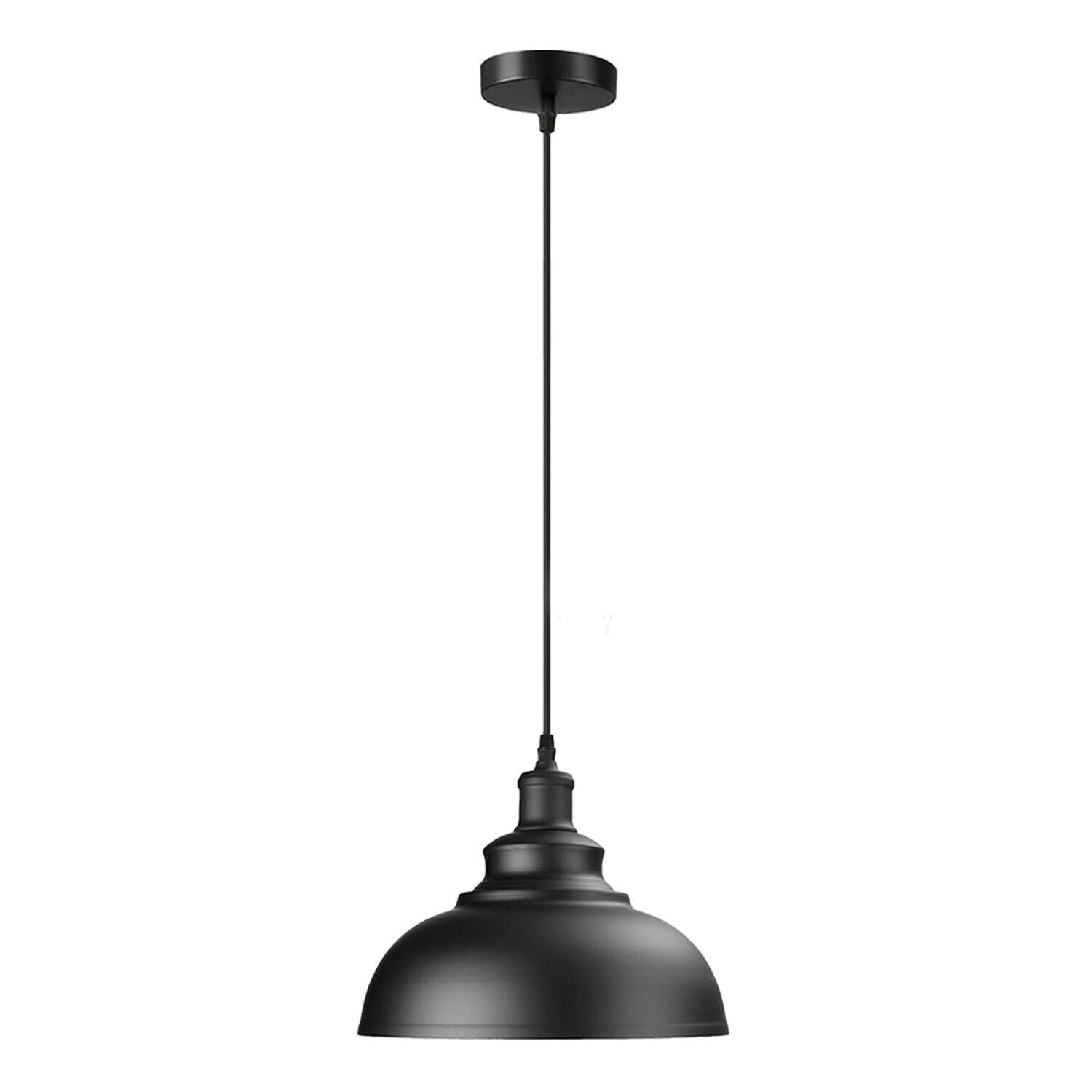 Curvy Black Shade Industrial Hanging Ceiling Lighting~1491 Main image