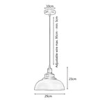 Curvy Black Shade Industrial Hanging Ceiling Lighting~1491
