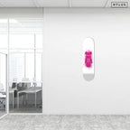 Diamonds Pink Toy Figure Skateboard