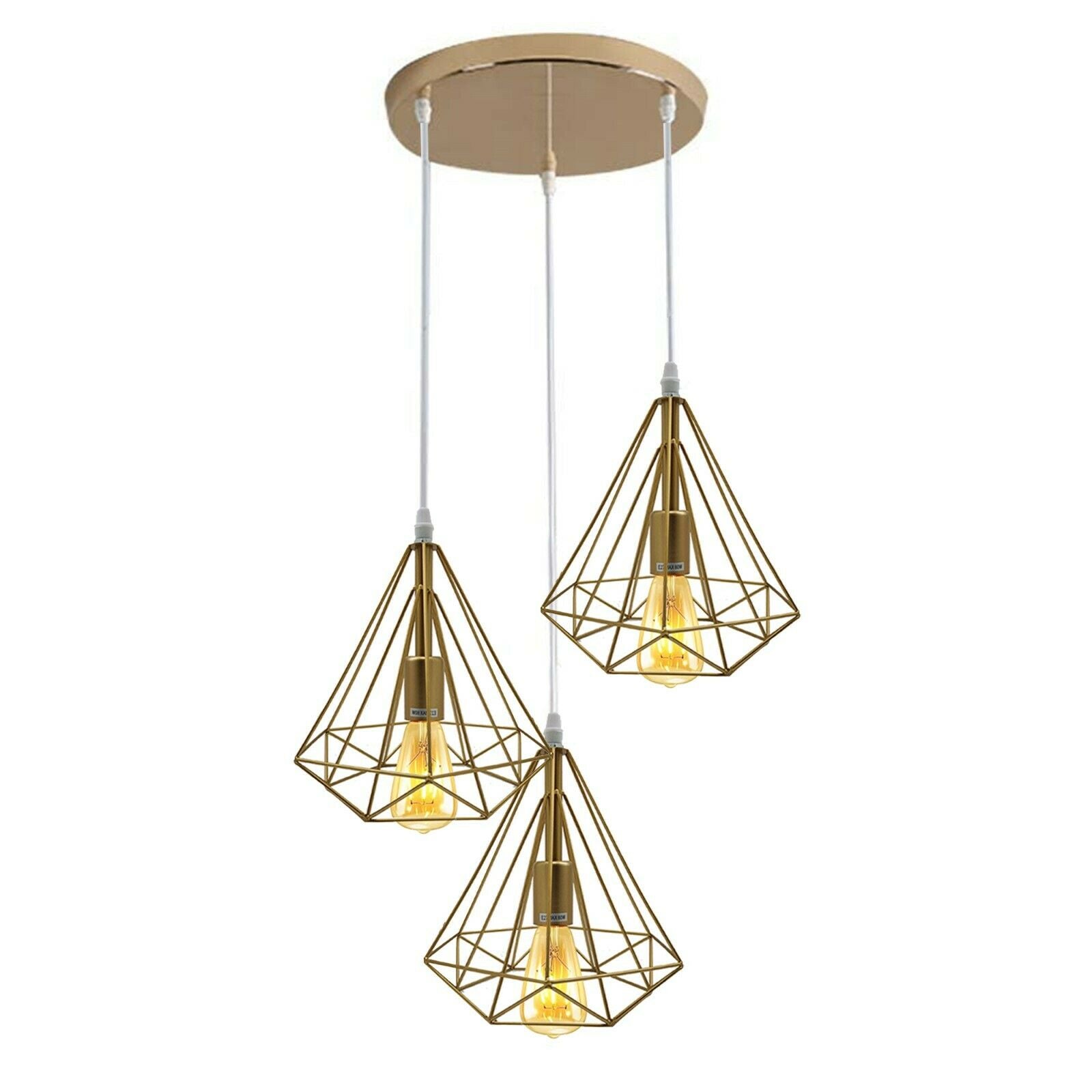 Modern Vintage Industrial Retro Loft 3 Head Ceiling Pendant Lamp Main image