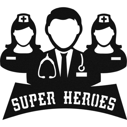 Medic Superheroes - Metal Wall Art